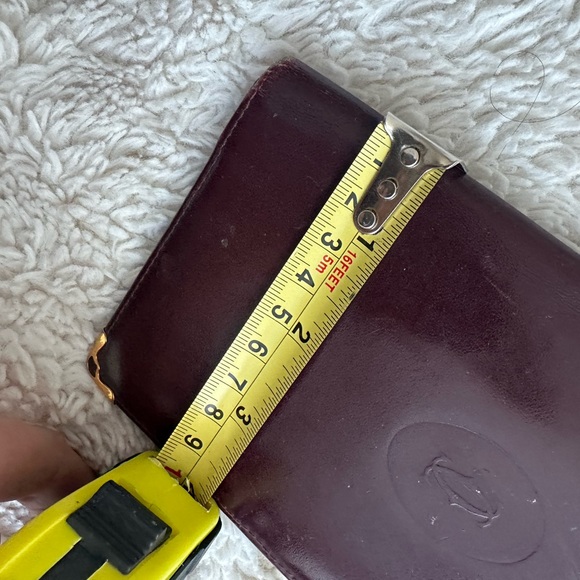 Cartier Burgundy Leather Wallet with Gold Accents - Picture 7 of 7